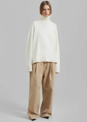 Rhea Trapeze Turtleneck - Ivory