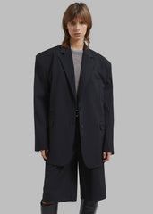 Wilma Blazer - Black Pinstripe