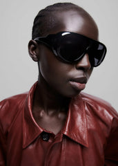 Port Tanger Gambia Sunglasses - Black Acetate/Black Lens