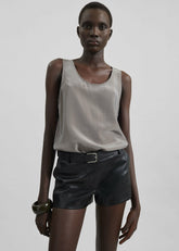 Kate Faux Leather Shorts - Black