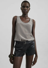Kate Faux Leather Shorts - Black