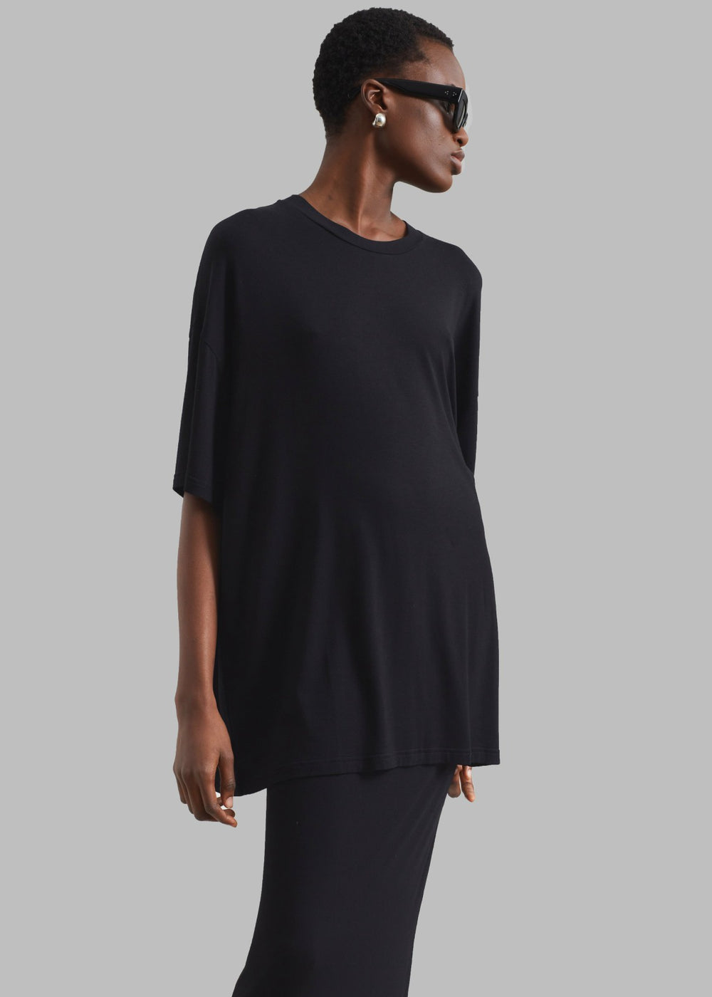 Ella Boxy Tee - Black