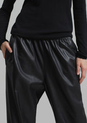 Kevin Leather Trousers - Black