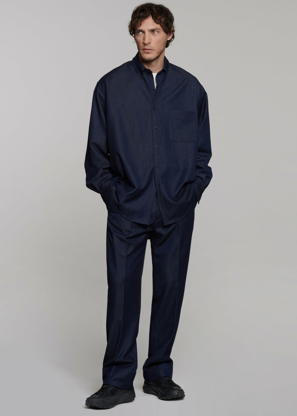 Mason Button Up Shirt - Indigo