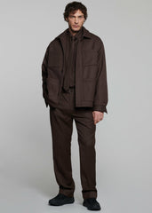 Mason Boxy Wool Jacket - Brown