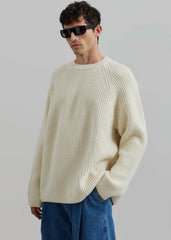 Carter Crew Neck Sweater - Beige