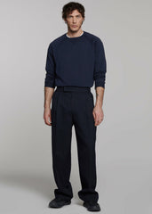Beo Suit Pants - Navy/White Pinstripe