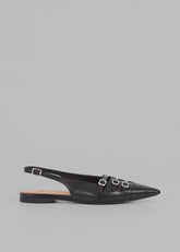 Vagabond Hermine Buckle Slingbacks - Black