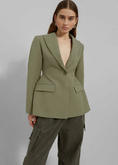 Colette Hourglass Blazer - Khaki