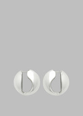 Coperni Creole Logo Earrings - Silver
