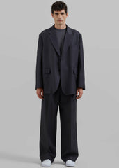 Beo Blazer - Charcoal/White Pinstripe