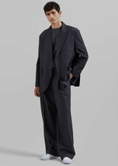 Beo Suit Pants - Charcoal/White Pinstripe