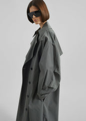 Mavis Oversized Trench - Grey