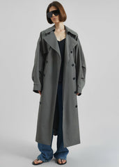 Mavis Oversized Trench - Grey