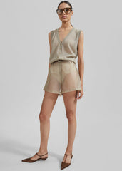 Lise Sheer Shorts - Desert Sand