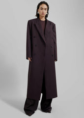 Jane Long Coat - Dark Plum