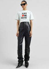 Ziggy Long Leather Pants - Black