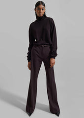 Jessie Leather Belt - Plum