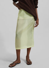 Renna Organza Midi Skirt - Yellow