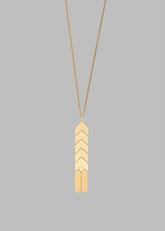 Bevza Flat Spikelet Pendant - Gold