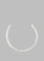 Bevza Flat Spikelet Choker - Steel Grey