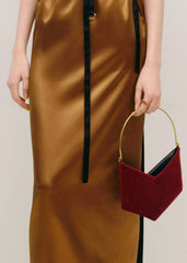 Bevza Grain Clutch - Burgundy