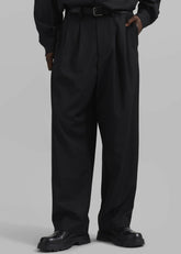 Dalton Wool Blend Trousers - Black