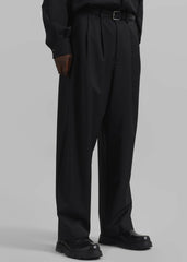 Dalton Wool Blend Trousers - Black