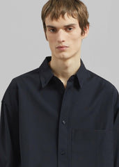 Dalton Wool Blend Shirt - Dark Navy