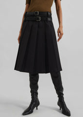 Sarina Pleated Skirt - Black