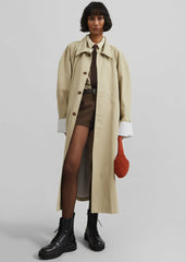 Arlise Oversized Trench Coat - Beige