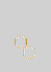 Bevza Big Honeycomb Hoops - Gold/Silver