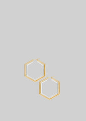 Bevza Big Honeycomb Hoops - Gold/Silver