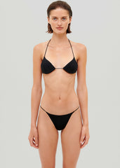Bevza Low-Rise Bikini Bottom - Black