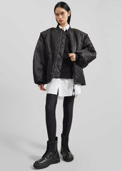 Volme Padded Bomber Jacket - Black