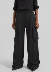 Lestel Shimmer Cargo Pants - Black