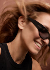 Port Tanger Saudade II Sunglasses - Black Acetate/Black Lens
