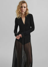 Solana Polo Bodysuit - Black