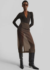 Solana Polo Bodysuit - Brown
