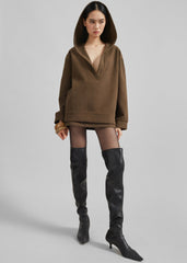 Belsay Hoodie - Khaki Brown