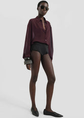 Peri Georgette Shirt - Burgundy