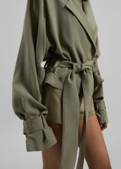 Simona Short Trench - Khaki