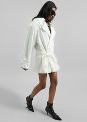 Zurich Oversized Short Trench - Off White