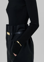 Bevza Belt With Spikelet Buckle - Black/Gold
