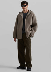 Rye Hooded Wool Jacket - Light Brown