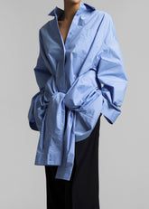 Birkholm Double Sleeve Tie Shirt - Blue