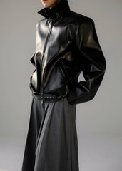 Norbury Faux Leather Jacket - Black