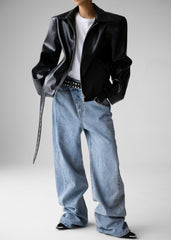 Norbury Faux Leather Jacket - Black