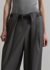 Orsay Pleated Trousers - Dark Grey