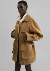 Kensal Suede Field Jacket - Camel